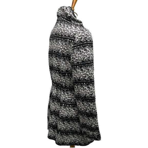 Akris Punto Black & White Cotton Tweed Sweater Casual Coat Womens Size 10 - Picture 6 of 14